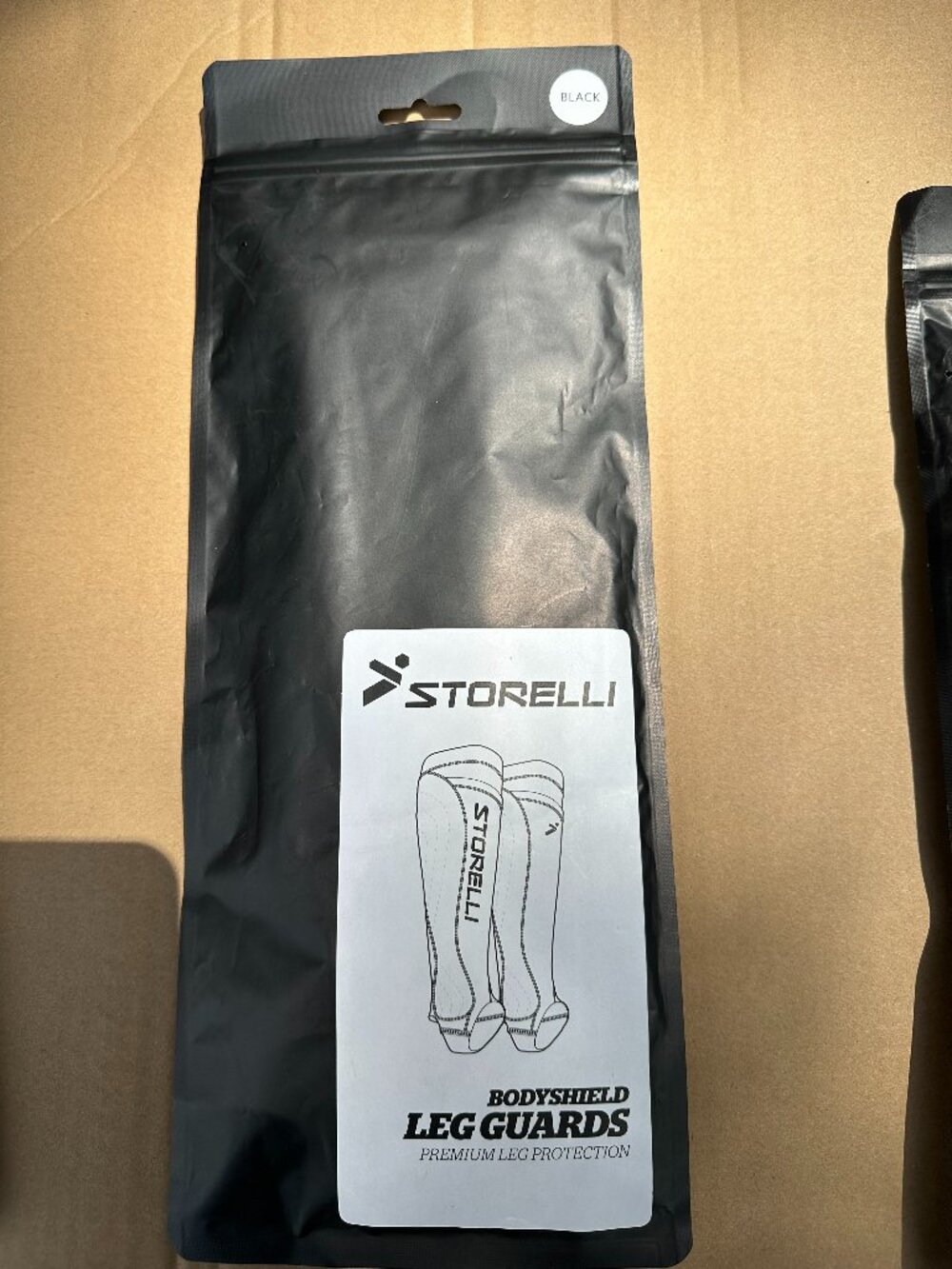 STORELLI BS LEG GUARD BLACK YOUTH SMALL NIB